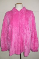 Fuchsia Zip Up Chenille Bed Jacket 60% OFF