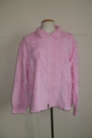 Pink Zip Up Chenille Bed Jacket 60% OFF